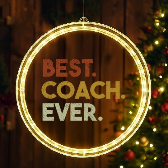 Best Coach Ever For Sports Coach LED Christmas Window Lights