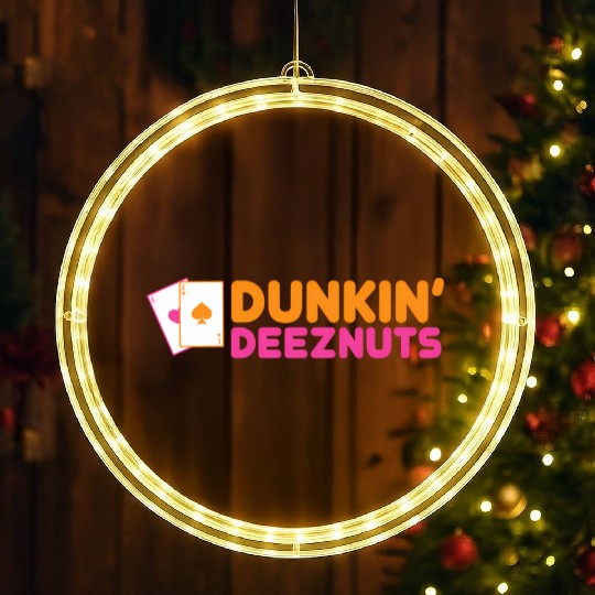 Dunkin Deez-Nuts Pocket Aces LED Christmas Window Lights