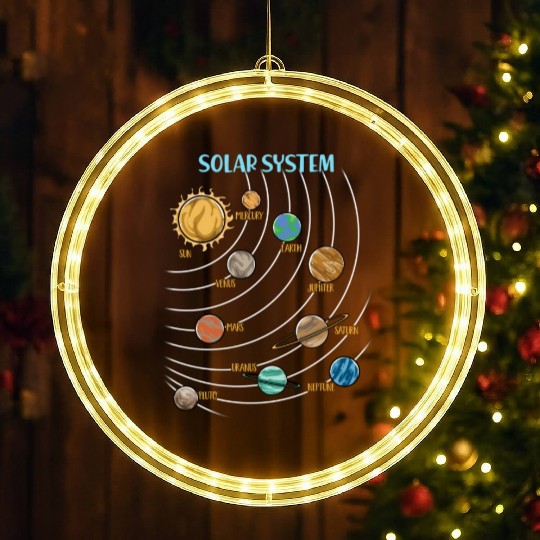 Our Solar System Science Education LED Christmas Window Lights
