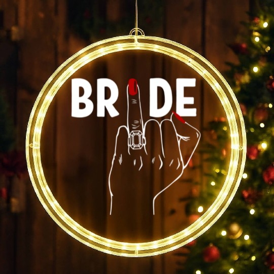 Wedding Honeymoon Bachelorette Red Finger Ring LED Christmas Window Lights