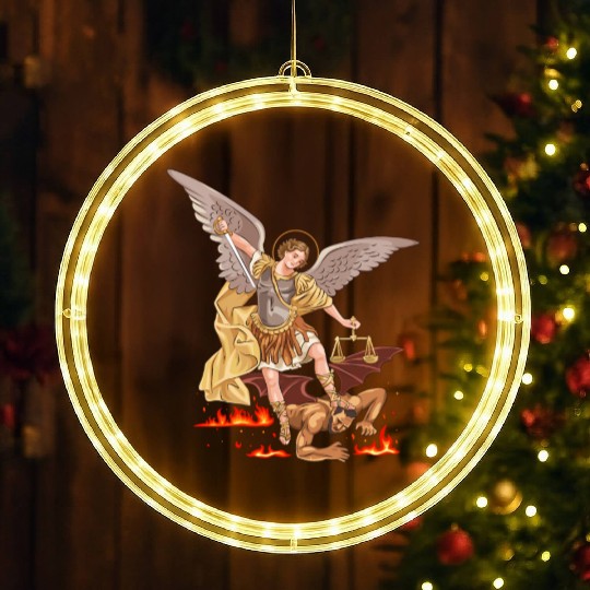 St Michael The Archangel LED Christmas Window Lights
