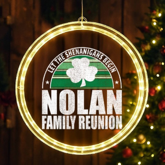 Nolan Family Reunion Irish LED Christmas Window Lights