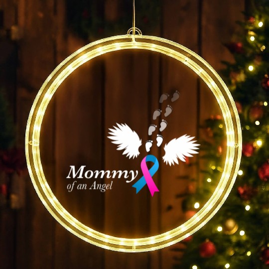 Angel Mommy Miscarriage Awareness Infant Mother LED Christmas Window Lights