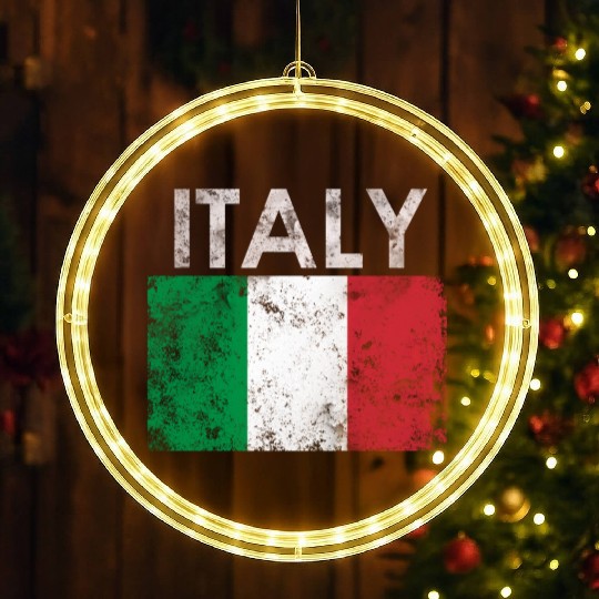 Italian Italy Flag Pride LED Christmas Window Lights