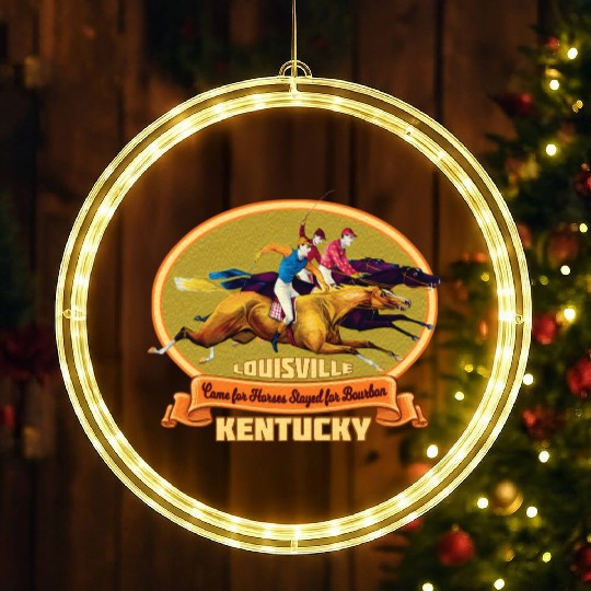 Louisville Kentucky Horse Racing Bourbon Derby LED Christmas Window Lights