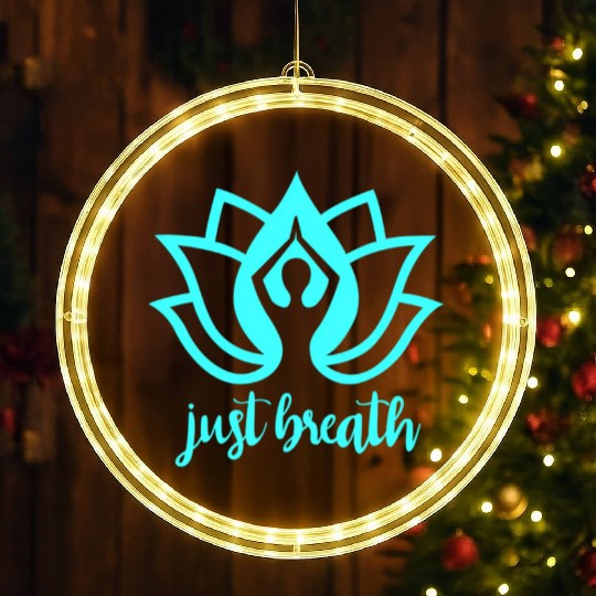 Just Breath Yoga Namaste Zen Lotus LED Christmas Window Lights