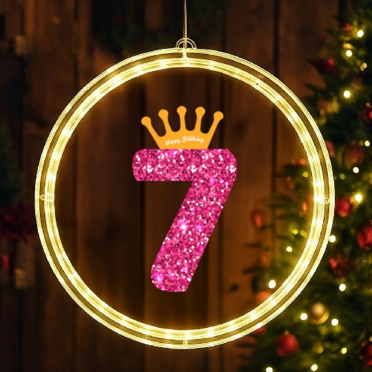 Happy 7Th Party 7 Bday LED Christmas Window Lights
