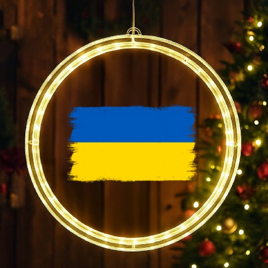 Ukrainian Flag Ukraine LED Christmas Window Lights