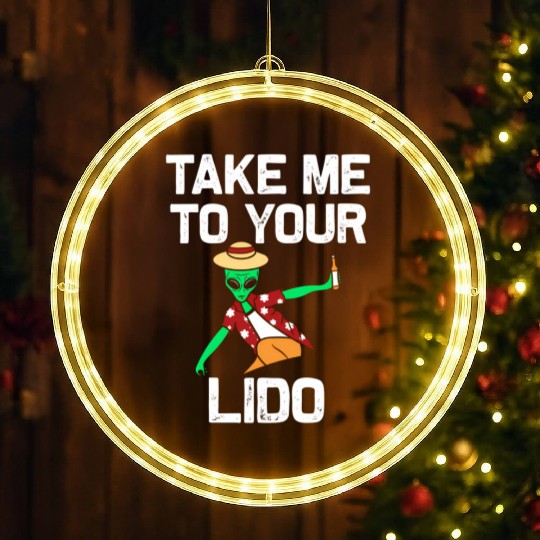 Take Me To Your Lido Cruise Vacation LED Christmas Window Lights