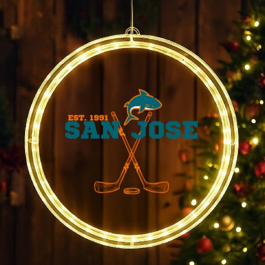 San Jose Est 1991 Sports Team Novelty Athletic LED Christmas Window Lights