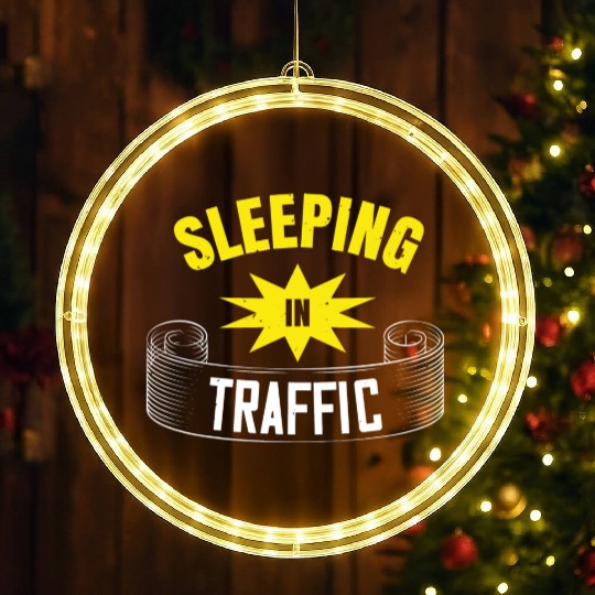 Sleeping In Traffic LED Christmas Window Lights