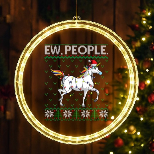 Uorn Face Ew People Ugly LED Christmas Window Lights