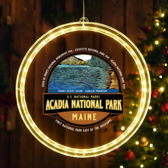 Acadia National Park Maine Vacation LED Christmas Window Lights