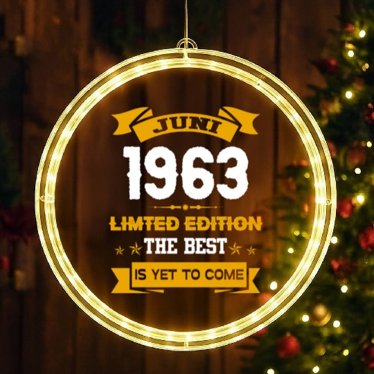 June 1963 Birthday Surprise LED Christmas Window Lights