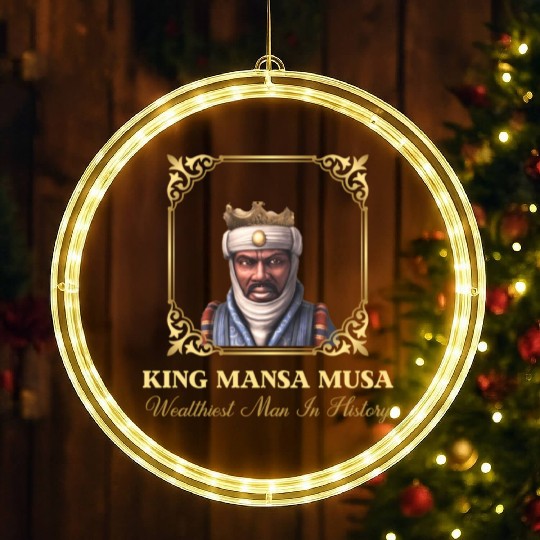 King Mansa Musa Novelty LED Christmas Window Lights