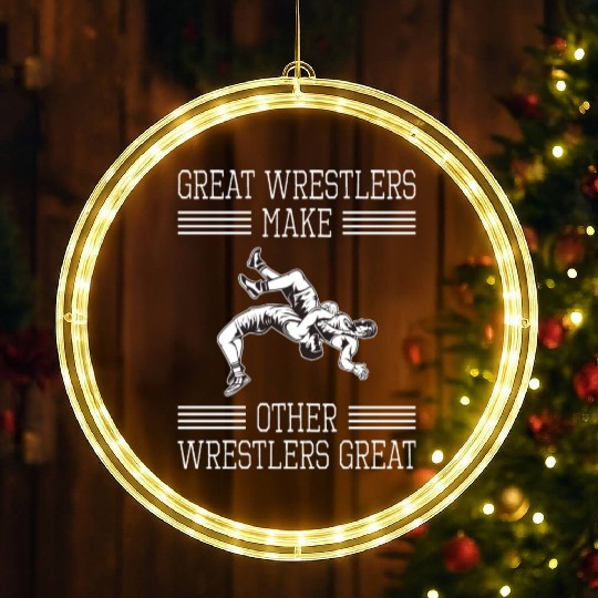 Great Wrestlers Martial Art Wrestling Training LED Christmas Window Lights