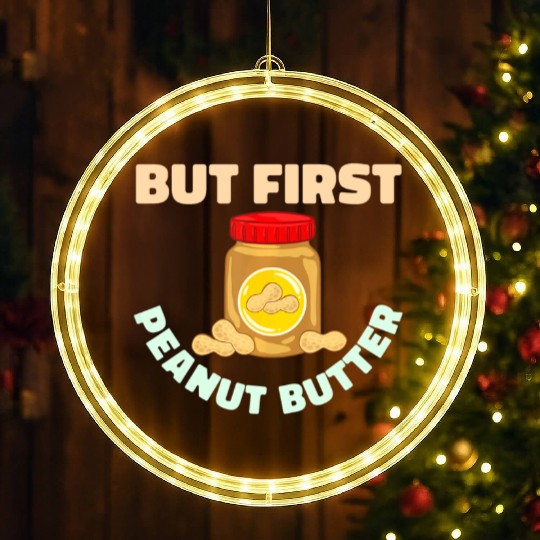 Peanut Butter Healthy Recipe Sandwich Vegan Snacks LED Christmas Window Lights