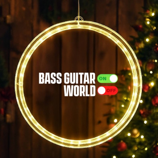 Bass Guitar Player Bassist Music Lover Musician LED Christmas Window Lights