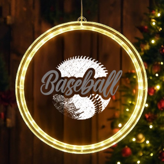 Baseball LED Christmas Window Lights
