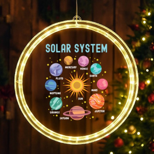 Solar System Planets Science LED Christmas Window Lights