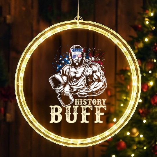 History Buff Independence Day Lincoln Patriot USA LED Christmas Window Lights