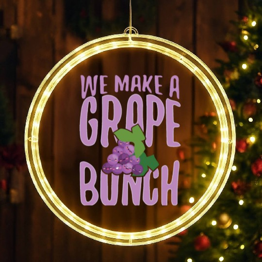 We Make Grape Bunch LED Christmas Window Lights