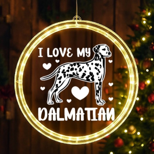 I Love My Dalmatian LED Christmas Window Lights