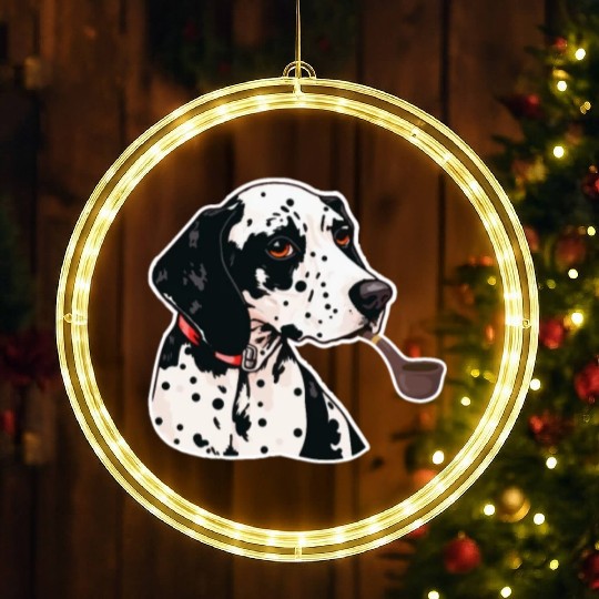 Dalmatian Tabacco LED Christmas Window Lights