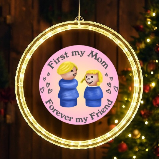 Fisher Price Little People mom friends LED Christmas Window Lights