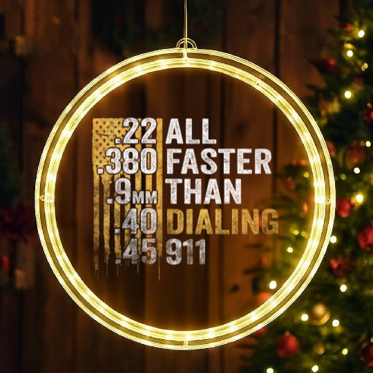 All Faster Than Dialing 911 LED Christmas Window Lights