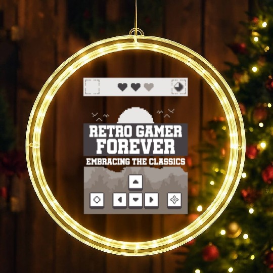 Retro Gamer Forever Embracing the Classic LED Christmas Window Lights