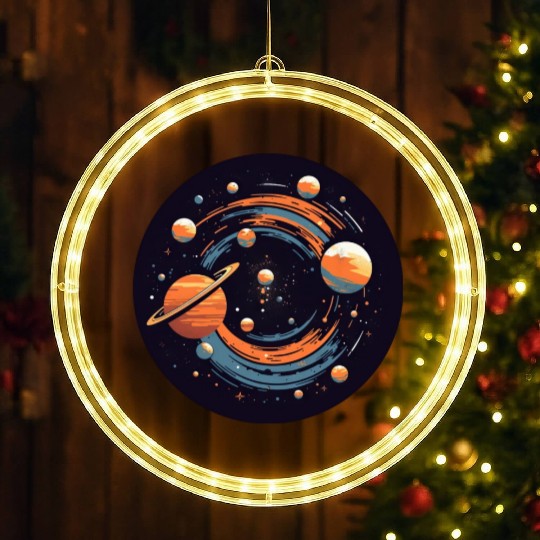 Universe Solar System Planets LED Christmas Window Lights