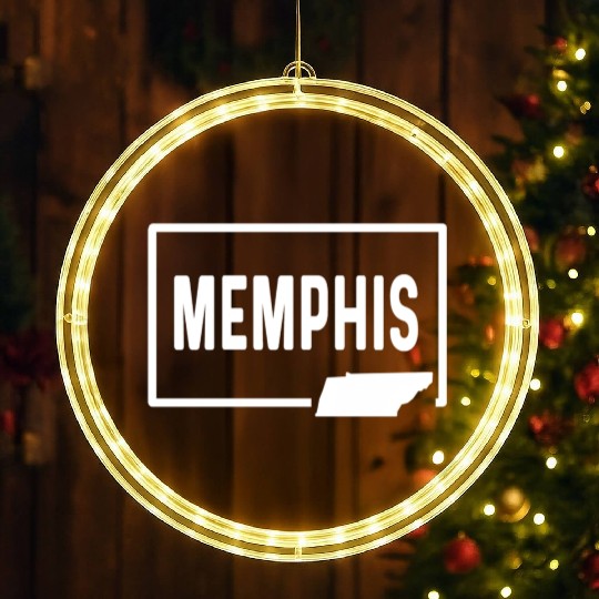 Memphis Tennessee Tn - Home Hometown Vacation LED Christmas Window Lights