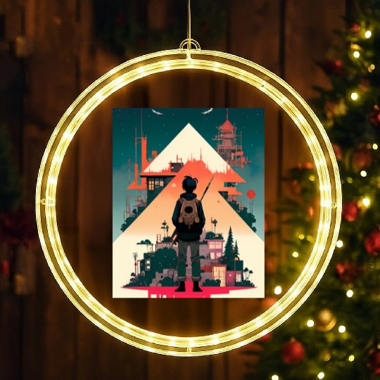 Starry Night Sky and Urban Vistas LED Christmas Window Lights