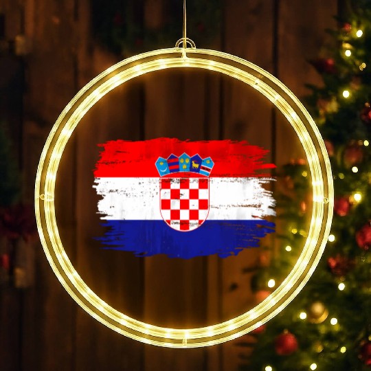 Croatian Flag LED Christmas Window Lights