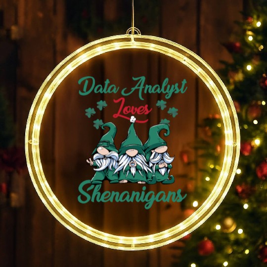 Data Analyst Shenanigans St. Patrick's LED Christmas Window Lights
