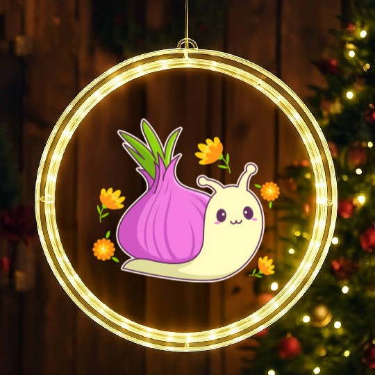 Aesthetic Kawaii Onion LED Christmas Window Lights