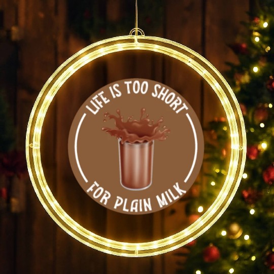 I Love Chocolate Milk Lover Funny Chocolate Milk LED Christmas Window Lights