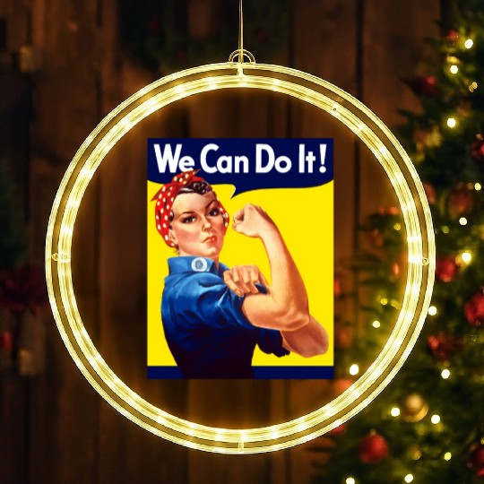 Rosie The Riveter We Can Do It LED Christmas Window Lights