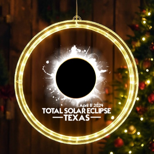 Texas Total Solar Eclipse 2024 April 8 America Tot LED Christmas Window Lights