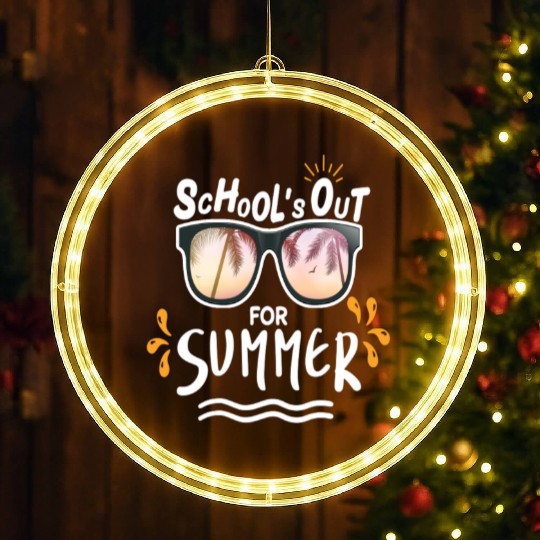 Last Day Of School Teacher Schools Out For Summer LED Christmas Window Lights