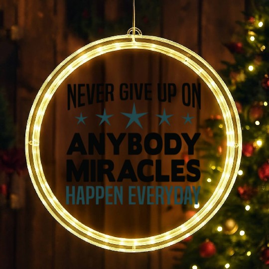 Never Give Up Nurse funny LED Christmas Window Lights