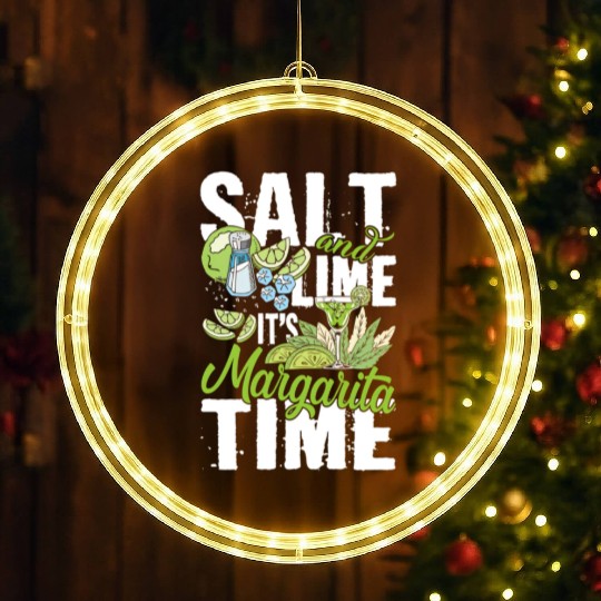 Salt And Lime It'S Margarita Time Pub Crawl Pytime LED Christmas Window Lights