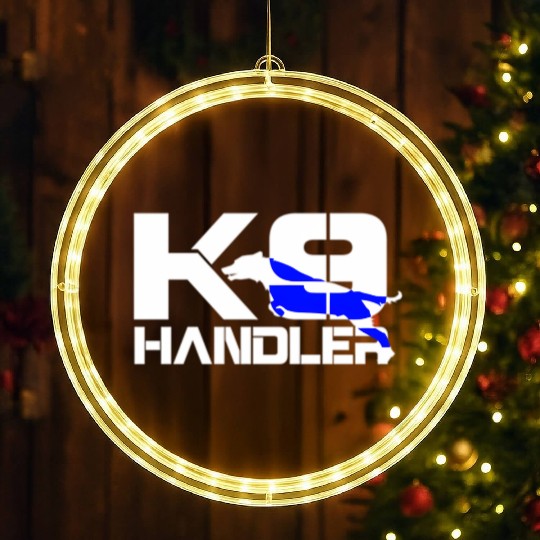 K-9 Handler Police Sheriff Cops Law Enforcement LED Christmas Window Lights