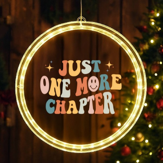 Just One More Chapter Book Literature Reading Poet LED Christmas Window Lights