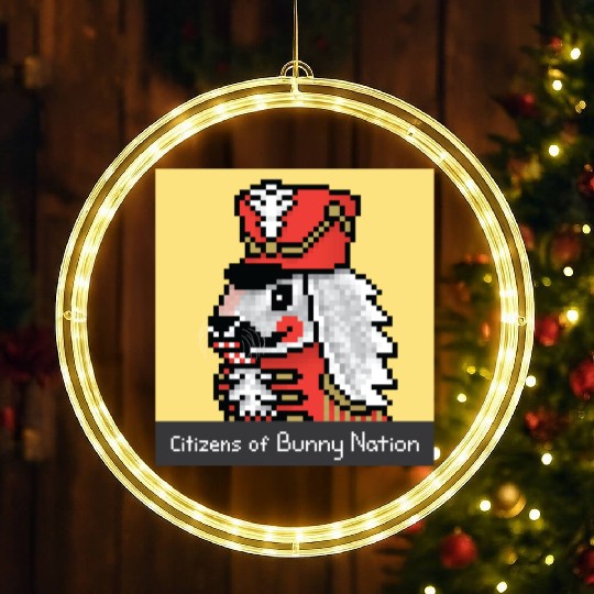 Citizens of Bunny Nation NFT #99 Artwork LED Christmas Window Lights