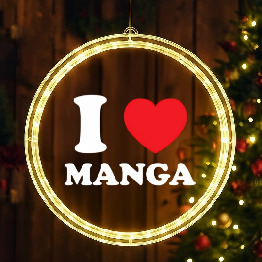 Manga Fan Of Japanese Animation Comics Heart Manga LED Christmas Window Lights