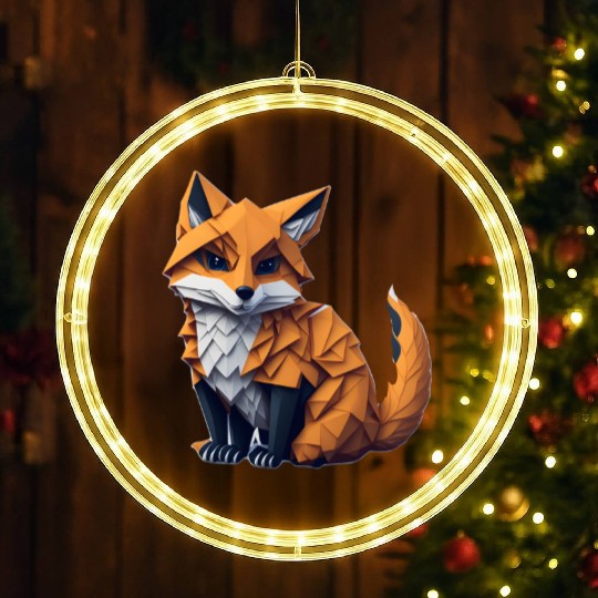 Tangram Fox LED Christmas Window Lights