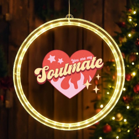 Soulmate heart valentine sublimation trending LED Christmas Window Lights