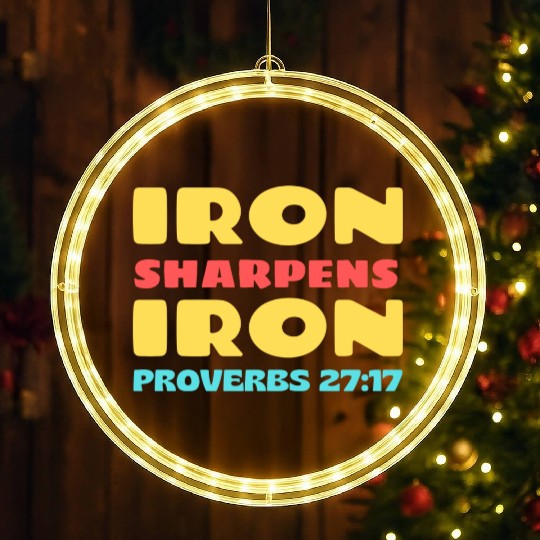 Iron Sharpens Iron nature LED Christmas Window Lights